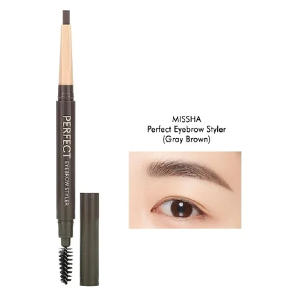 Missha Perfect Eyebrow Styler Çift Taraflı Gray Brown Kaş Kalemi - Görsel 2