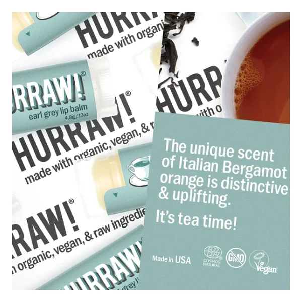 Hurraw Earl Grey Lip Balm Yeşil Çaylı Dudak Balmı - Görsel 8