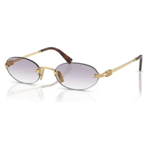 Miu Miu Logo A54S 5AK04O Gold-Grey Kadın Güneş Gözlüğü - Görsel 6