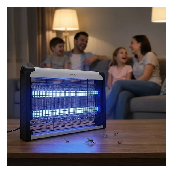 Asonic S26 Çift Cam LED Zincir Askısılı Sanayı Tipi Sinek Öldürücü XL Boy 20W+ 2000V - Görsel 5