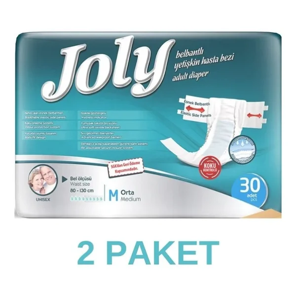 Joly Belbantlı Orta Boy M 30'lu 2 Adet Hasta Bezi - Görsel 4