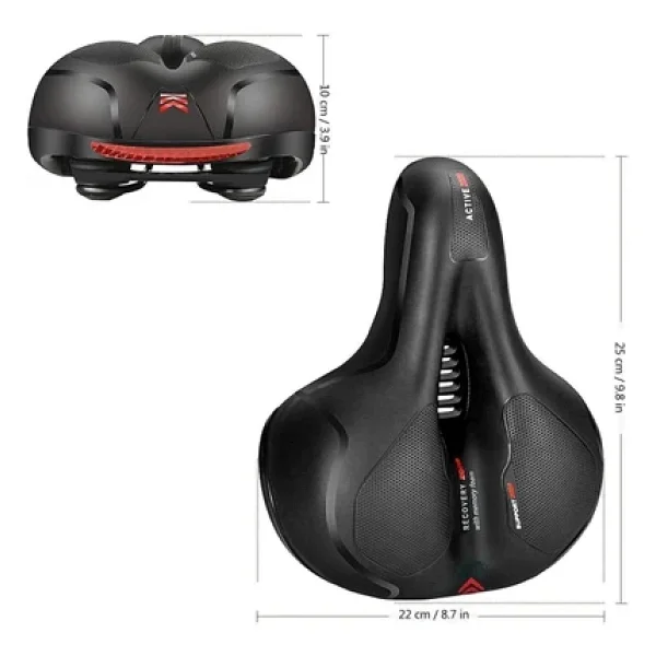 Bisiklet Sele Airzone Hava Kanallı Elastomer Yaylı Soft Doku A Kalite Bisiklet Selesi - Görsel 6