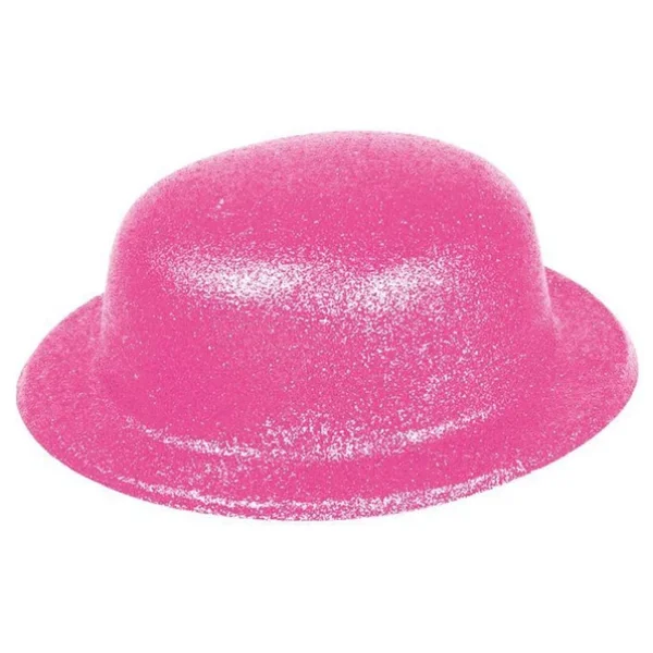 Pembe Renk Simli Melon Yuvarlak Parti Şapkası 24X26 cm - Görsel 5