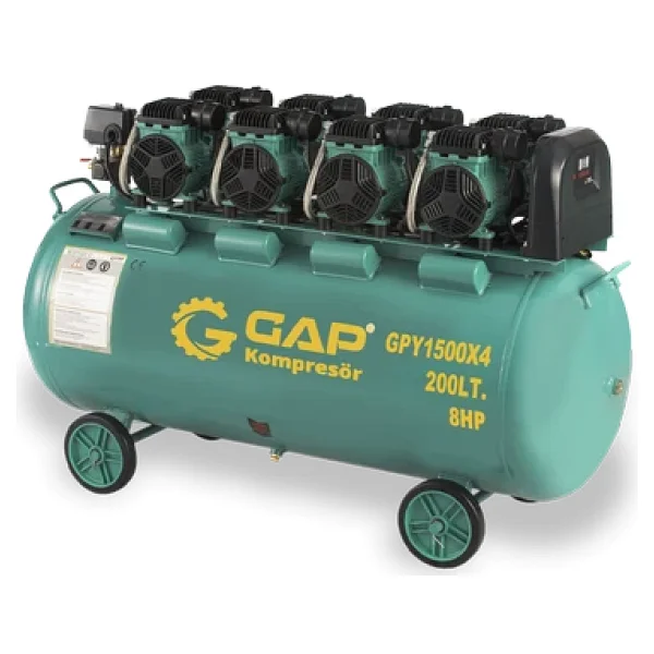 Gap GPY1500x4 8 Hp 8 Bar 200 lt Sessiz Yağsız Kompresör - Görsel 6