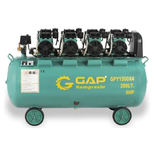 Gap GPY1500x4 8 Hp 8 Bar 200 lt Sessiz Yağsız Kompresör - Görsel 7