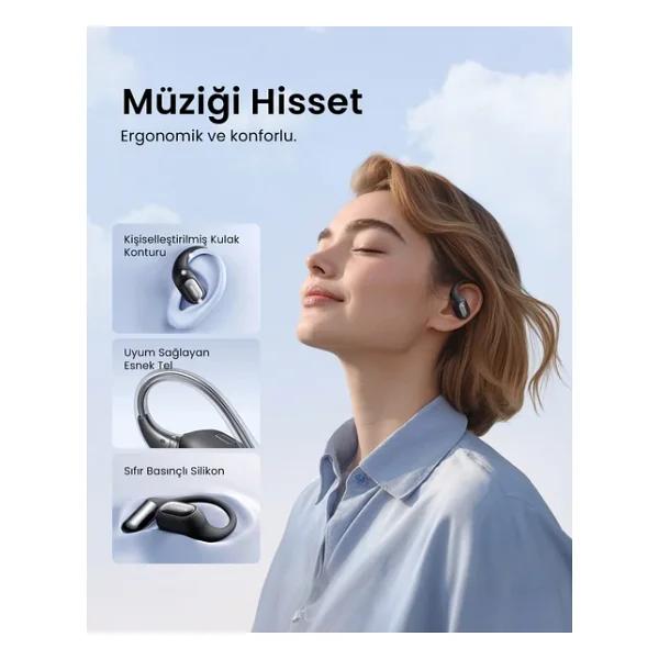 Ugreen FitBuds TWS Open Ear Bluetooth Kulaklık - Görsel 6