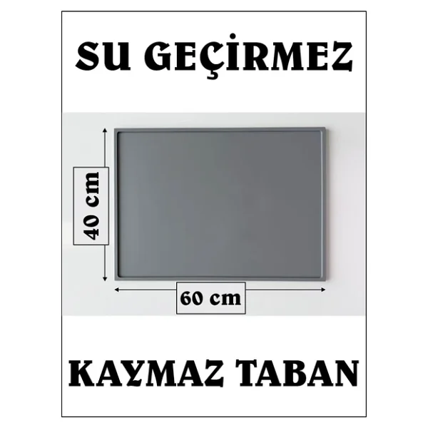 Silikon Saksı Altlığı Ve Viyol Tepsisi (60X40 Cm) - Su Geçirmez Bitki Koruyucu Mat, Fide Yetiştirme Ve Çiçek Altlığı, Yükseltilmiş Kenarl - Görsel 4