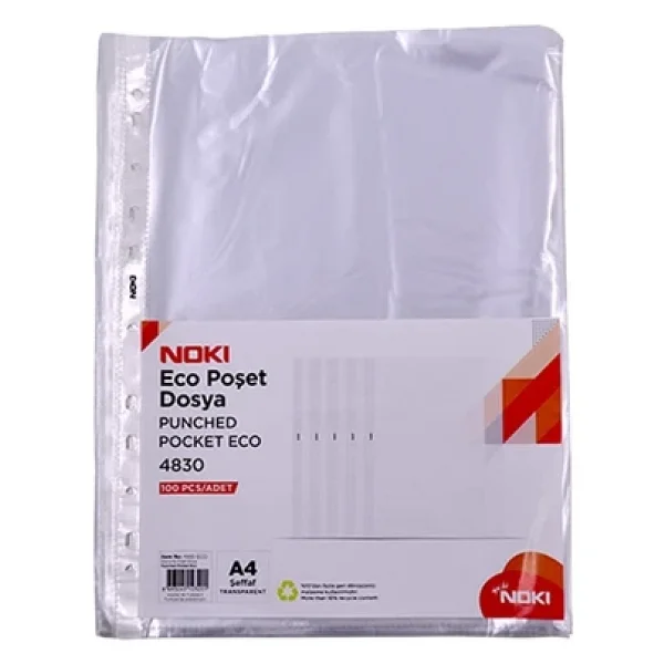 Noki Eco Poşet Dosya 100'lü Set ( 5 Paket Gönderilir ) - Görsel 2