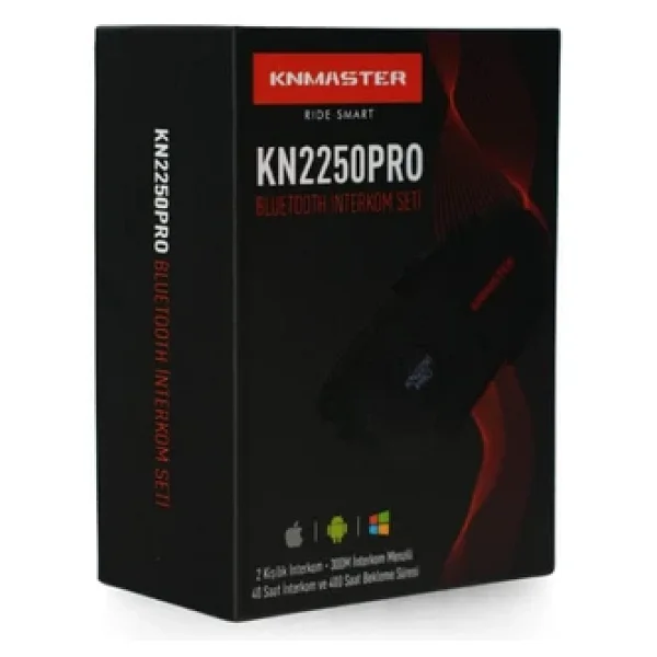 Knmaster KN2250 PRO Motosiklet Kask İnterkom Bluetooth Intercom Kulaklık Seti - Görsel 3
