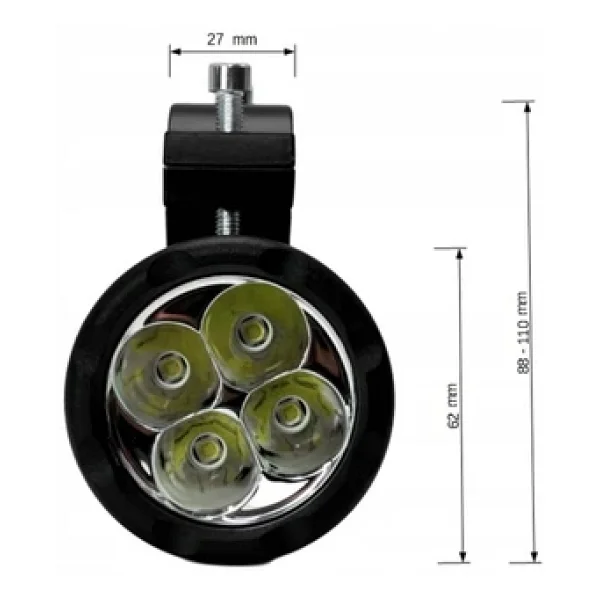 Knmaster FIGHTER S 20W Çakarlı LED Sis Farı - Görsel 7