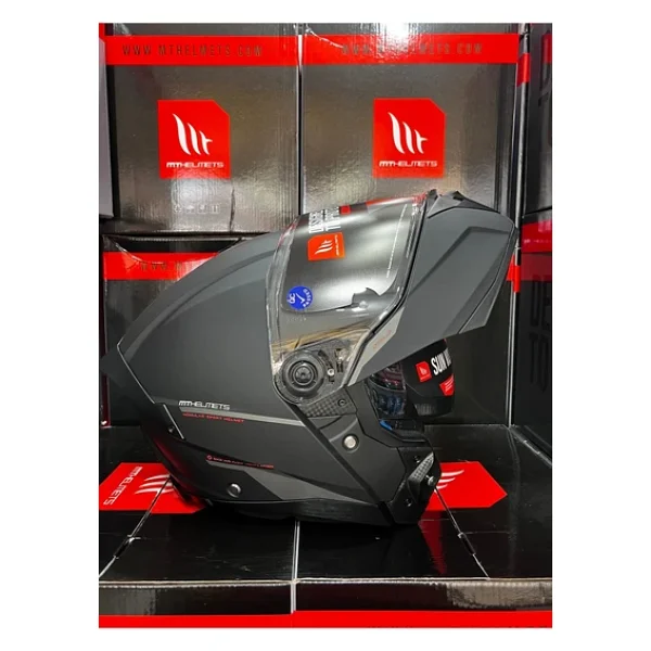 MT Atom 2 SV Çene Açılır Parlak Beyaz Motor Kaskı - Görsel 8