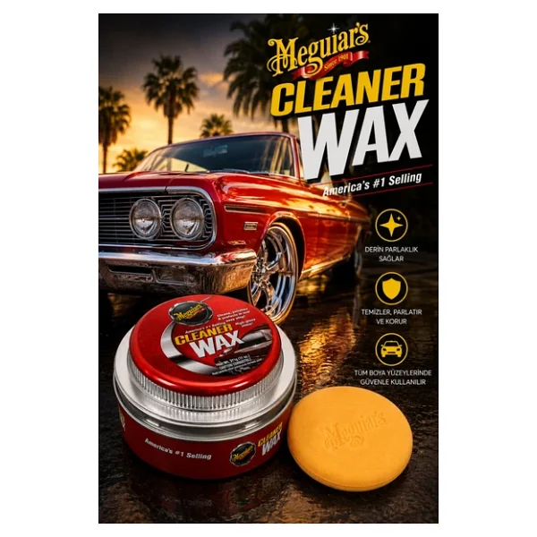 Meguiars Cleaner Wax Temizleme Koruma Katı Wax 311 gr - Görsel 2