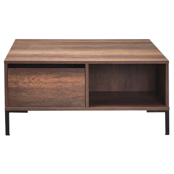 Adore Mobilya Kare Orta Sehpa - Koyu Ceviz (oslo Ceviz) 90x42x90 Cm (gxyxd) - Görsel 8