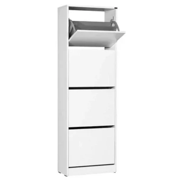 Adore Mobilya Flat Duo Beyaz 4 Katlı Ayakkabılık - Görsel 8