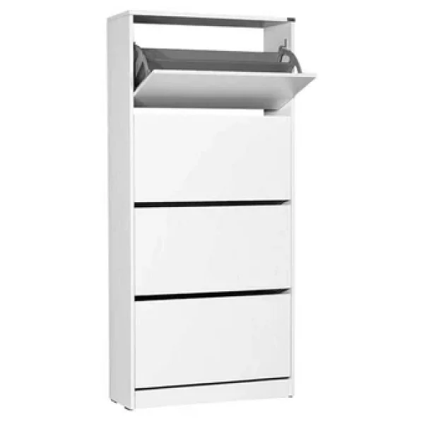 Adore Mobilya Flat Duo Beyaz 4 Katlı Geniş Ayakkabılık - Görsel 7