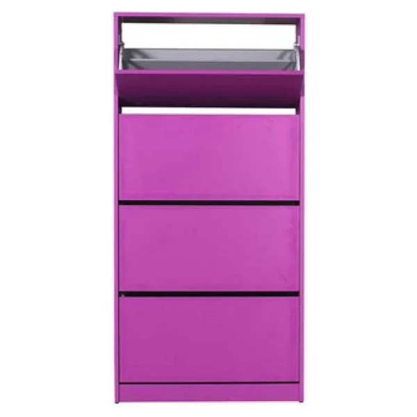 Adore Mobilya Flat Duo Mor 4 Katlı Geniş Ayakkabılık - Görsel 10