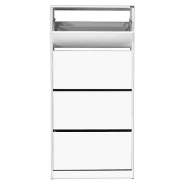 Adore Mobilya Flat Duo Beyaz 4 Katlı Geniş Ayakkabılık - Görsel 9