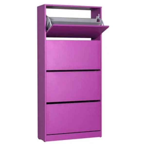 Adore Mobilya Flat Duo Mor 4 Katlı Geniş Ayakkabılık - Görsel 8