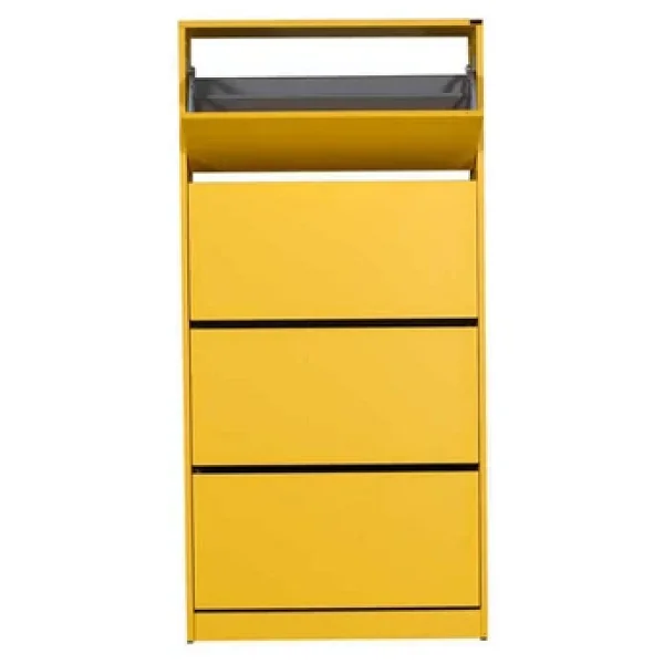 Adore Mobilya Flat Duo Sarı 4 Katlı Geniş Ayakkabılık - Görsel 10