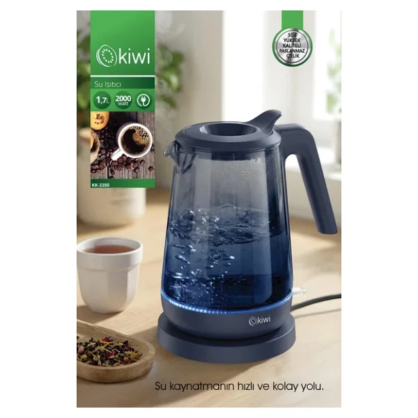 Kiwi KK-3350 2000 W Cam Kettle - Görsel 5