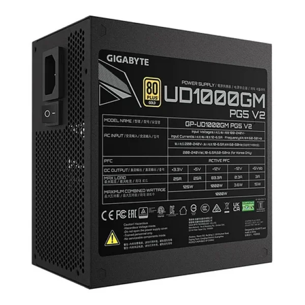 Gigabyte GP-UD1000GM PG5 V2 Gen5.1 1000 W Power Supply - Görsel 2