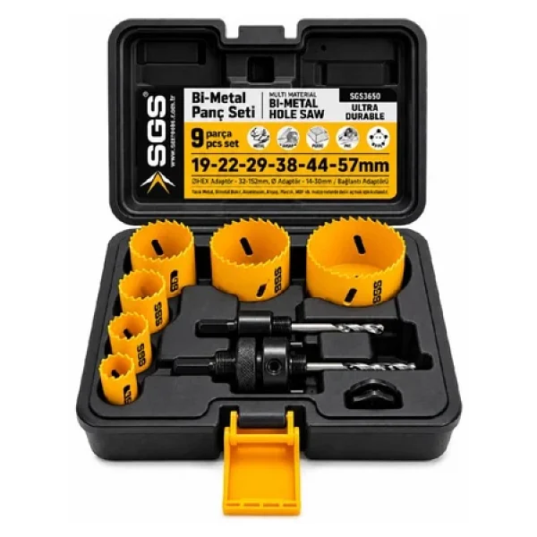 Sgs Sg3650 Bi-Metal Panç Seti 9 Parça - Görsel 2