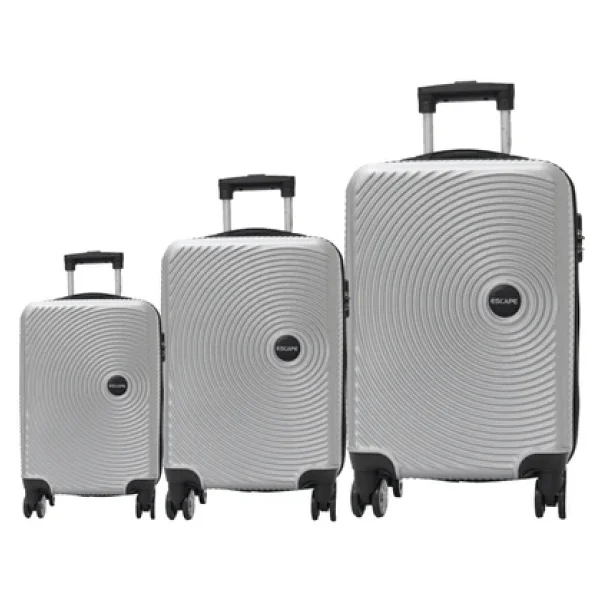 Escape VLZ 072 ABS Gri Kabin + Orta + Büyük Boy 3 'lü Valiz Seti - Görsel 3