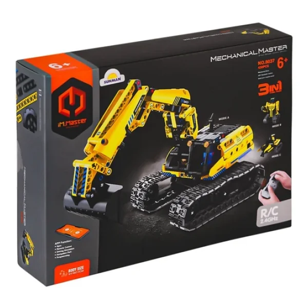 iM.Master IM8037 3 in 1 Uzaktan Kumandalı Ekskavatör ve Robot 430 Parça Blok Oyuncak - Görsel 6