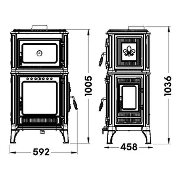 Hoşseven 8010CK Şömine Soba - Görsel 6