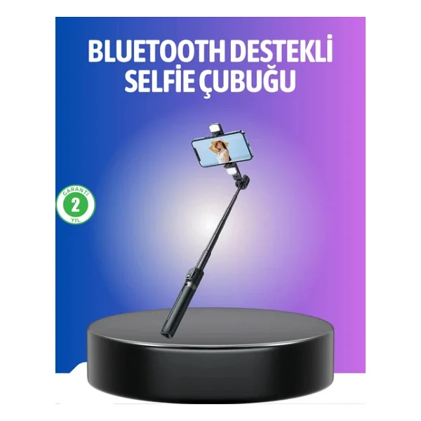 Bluetooth Selfie Çubuğu - Uzaktan Kumandalı - Görsel 2