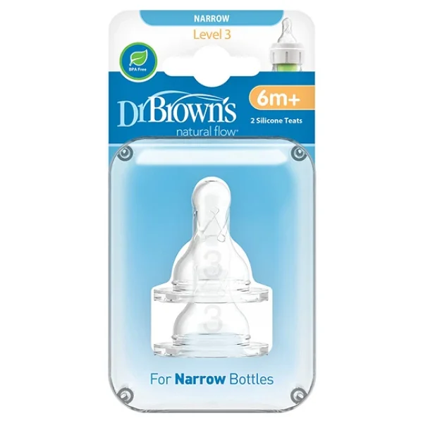 Dr. Browns Standart Dar Ağız No:3 6 Ay+ Biberon Emziği - Görsel 5