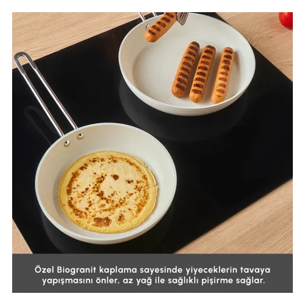 Emsan Biogranit White Stone 2'li Tava Seti - Görsel 5