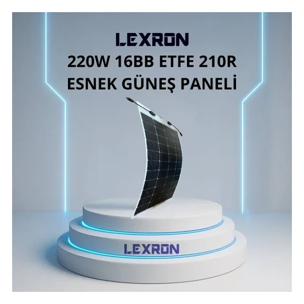 Lexron LXR-220W ETFE 220 W 16BB Esnek Topcon Monokristal Güneş Paneli - Görsel 3