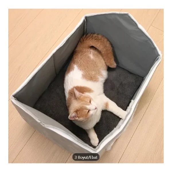 doyapet yeni sezon özel tasarımlı kedi ve köpek yatağı evi kulübesi 45x45 cm - Görsel 5