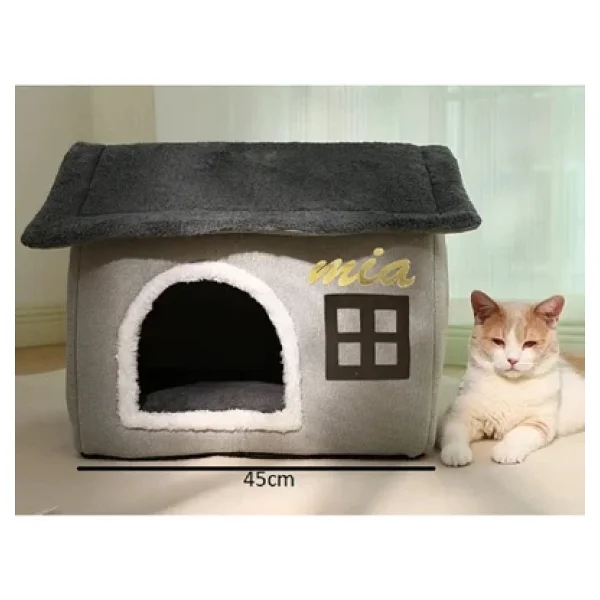 doyapet yeni sezon özel tasarımlı kedi ve köpek yatağı evi kulübesi 45x45 cm - Görsel 2