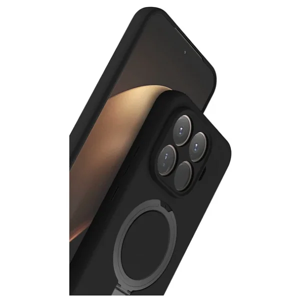 Xiaomi Mi 15T Pro Regal Magsafe Standlı Kapak - Siyah - Görsel 4