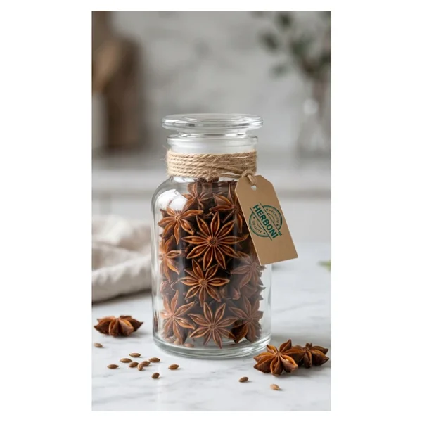 HERBONİ Yıldız Anason 50gr ,Star Anise, Whole Star Anise, Badian, Doğal ve Katkısız - Görsel 3