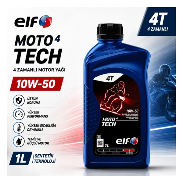 Elf Moto 4 Tech 10W-50 4T 1 lt Motosiklet Yağı - Görsel 5