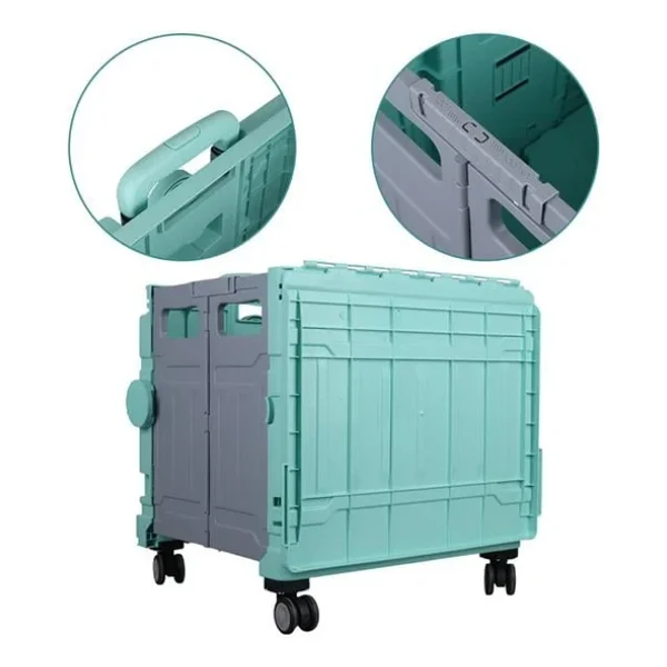 Sn-26968 Katlanabilir Market Pazar Kamp Tekerlekli Alışveriş Arabası 60Kg Kapasiteli - Görsel 3
