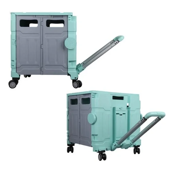 Sn-26968 Katlanabilir Market Pazar Kamp Tekerlekli Alışveriş Arabası 60Kg Kapasiteli - Görsel 4