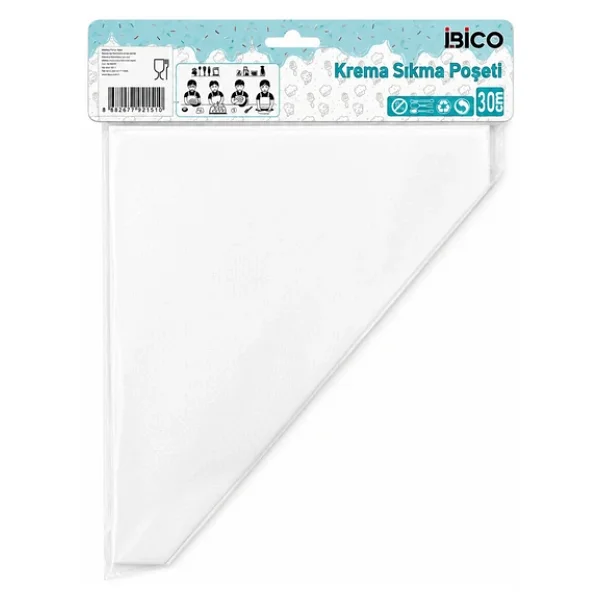 Naylon 30cm 50pcs Krema Sıkma Poşeti Torbası - Görsel 2