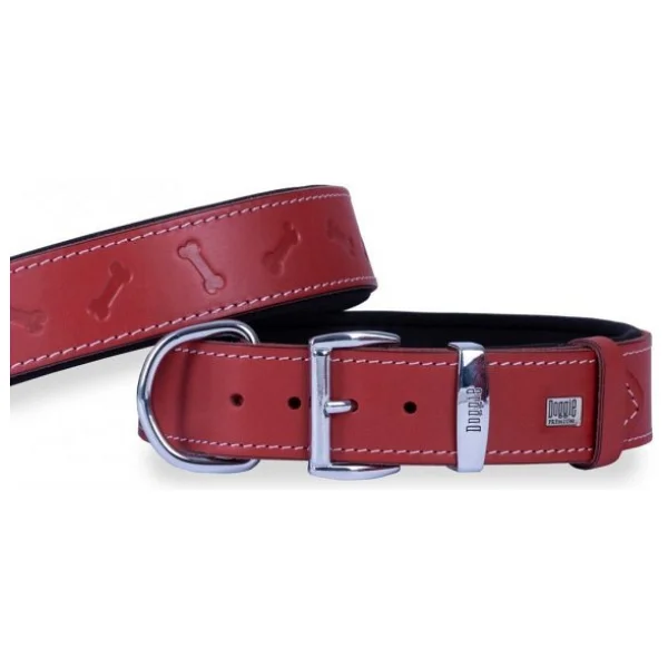 Doggie Comfort Deri Kemik Desenli 4x57-65 cm Köpek Boyun Tasması - Görsel 8
