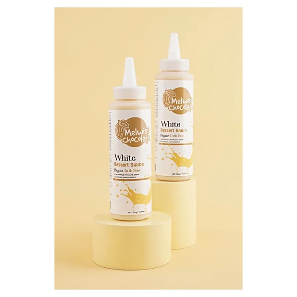 Melwiss Chocolate Beyaz Çikolata Aromalı Sos 330 gr - Görsel 9