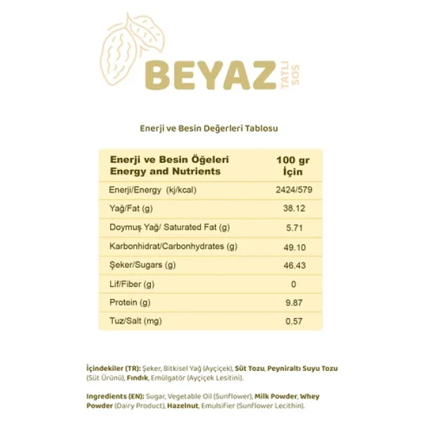 Melwiss Chocolate Beyaz Çikolata Aromalı Sos 330 gr - Görsel 8
