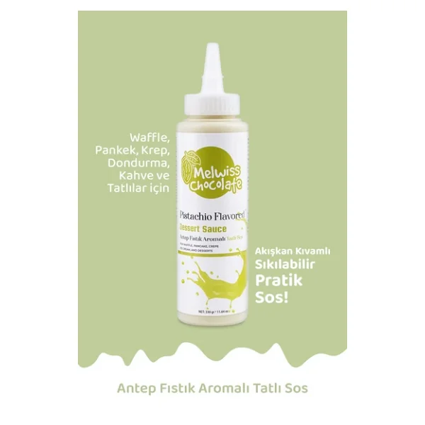 Melwiss Chocolate Antep Fıstıklı Tatlı Sos 330 gr - Görsel 2