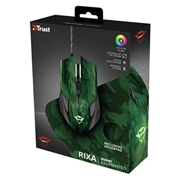 Trust GXT781 Rixa Camo Optik Kablolu Oyuncu Mouse + Mouse Pad - Görsel 8