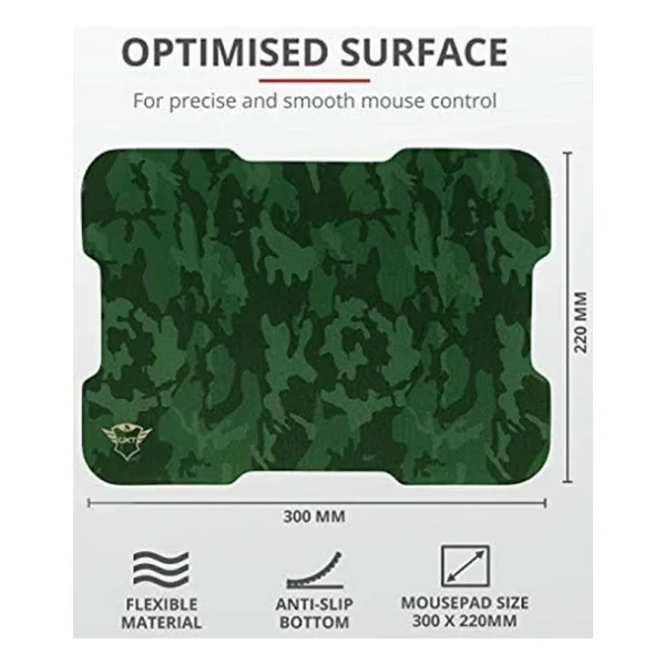 Trust GXT781 Rixa Camo Optik Kablolu Oyuncu Mouse + Mouse Pad - Görsel 7