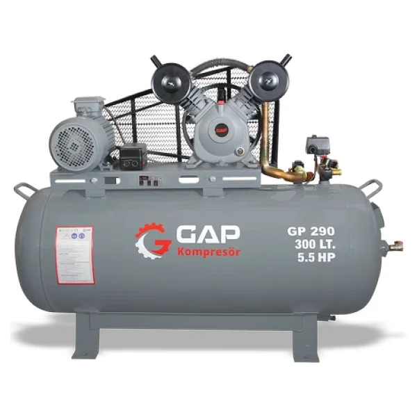 Gap GP290 5.5 HP 8 Bar 300 lt 2 Kafa Pistonlu Kompresör - Görsel 7