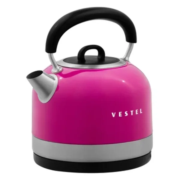 Vestel Retro Pembe 2200 W 1.7 lt Çelik Kettle - Görsel 6