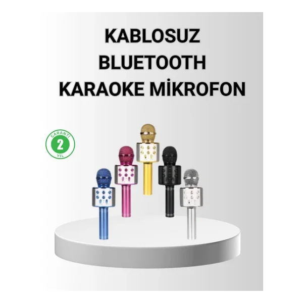 Bluetooth Karaoke Mikrofon - Yüksek Ses Kalitesi, Yankı Efektli, Uzun Ömürlü Pil - Görsel 8